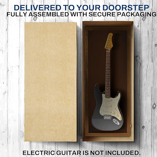 Miniatura 105 de PENNZONI Vitrina para guitarra eléctrica, estuche acrílico para guitarra eléctrica, soporte de pared, estuche de pared para guitarra hecha de marco