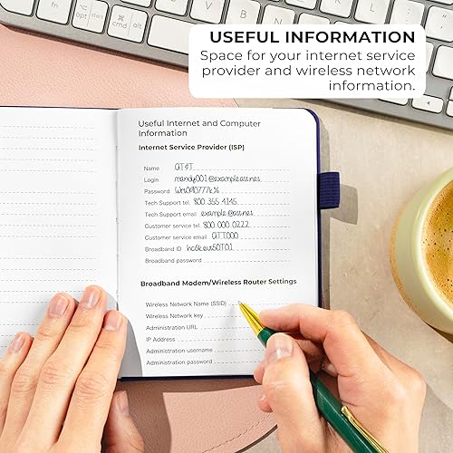 Miniatura 95 de Clever Fox - Libreta de contraseñas con pestañas alfabéticas, organizador de direcciones de Internet, tamaño pequeño de bolsillo, para inicios de