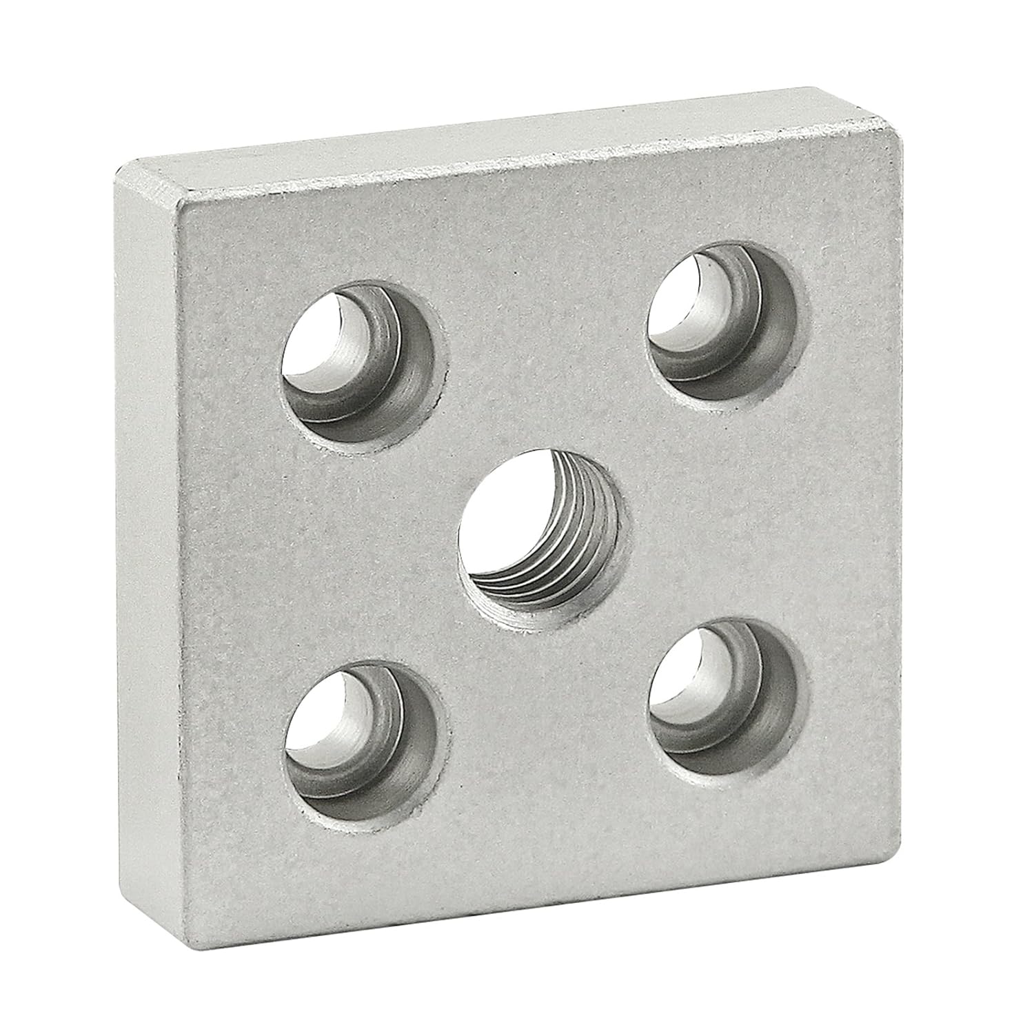 80/20 Inc., 10 Series, Part# 2132, 2" x .5" x 2" Base Plate with 1/2-13 Tap Thru in Center