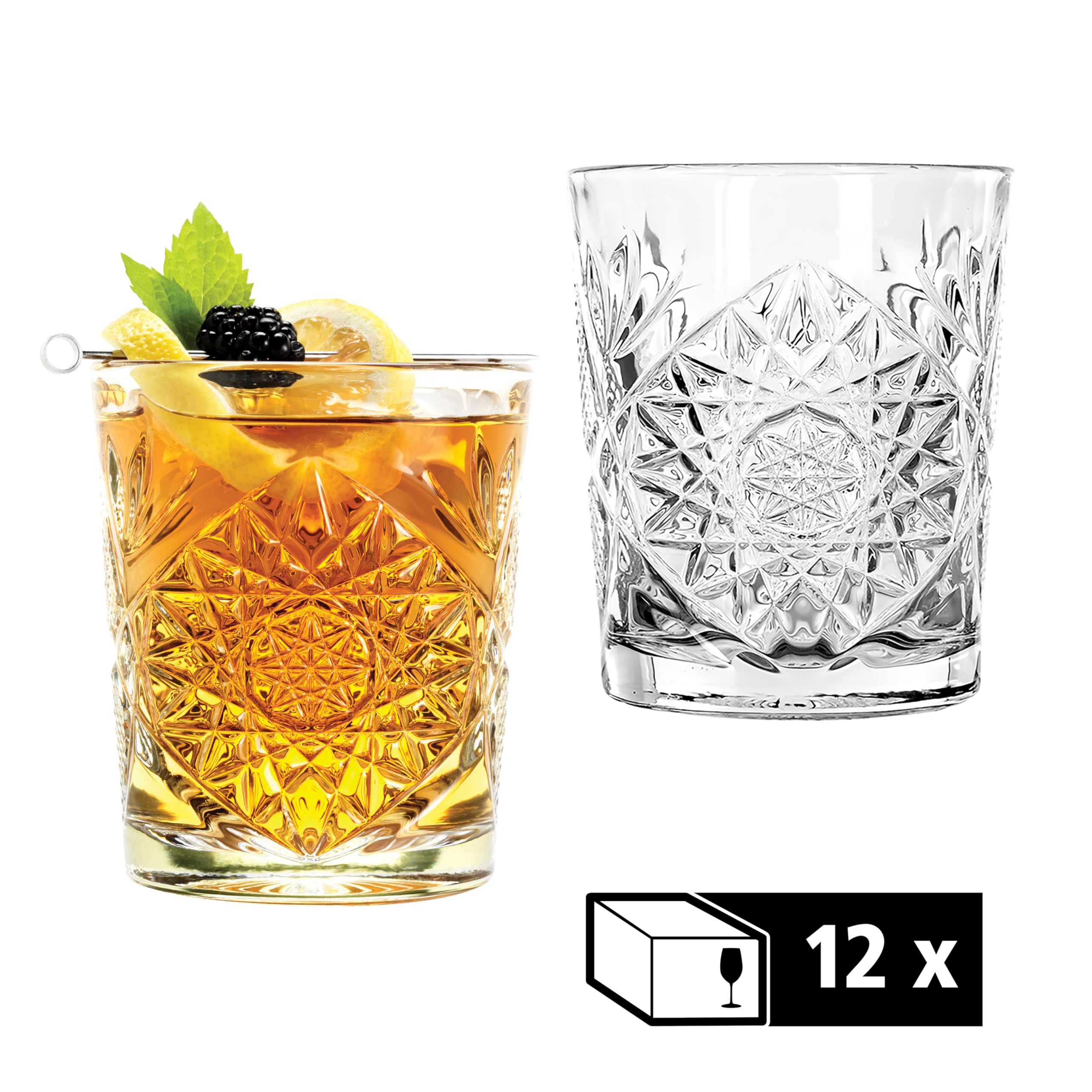 LIBBEY 70300 - Bicchiere da cocktail D.O.F. "HOBSTAR", 355 ml, set da 12 pezzi
