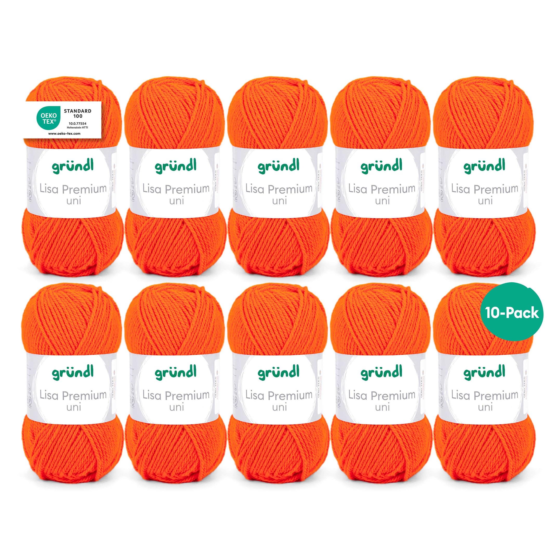 Gründl Orange Grundl Lisa Premium Uni 50G - 11 -Pack Of 10