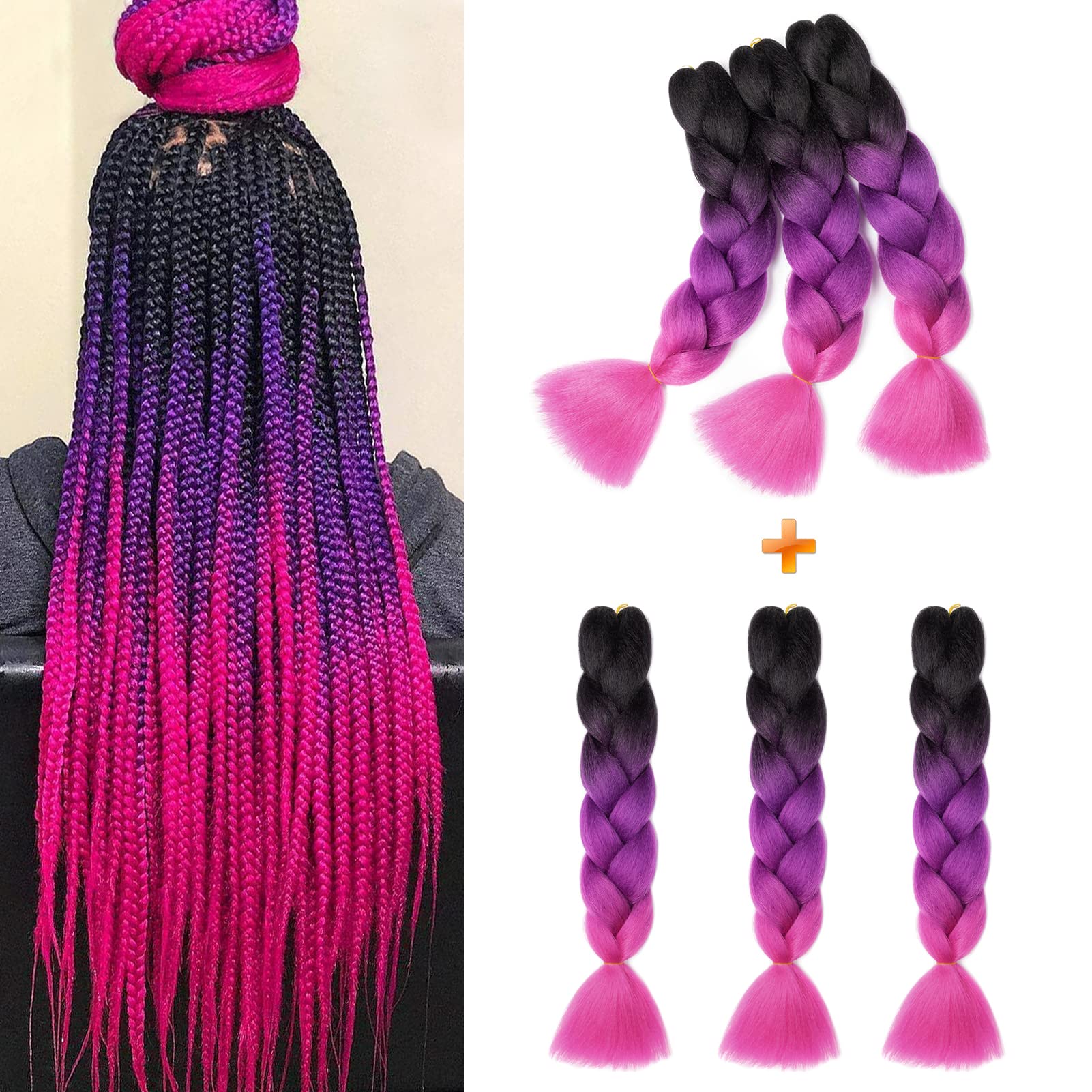 60cm Extensiones de Pelo Trenzas Africanas Castaño Oscuro Extensiones para Trenzas Africanas 1 pcs 100g Kanekalon Pelo para Trenzas Africanas Sintetico Extensiones de Trenzado Cabello Braiding — view 170