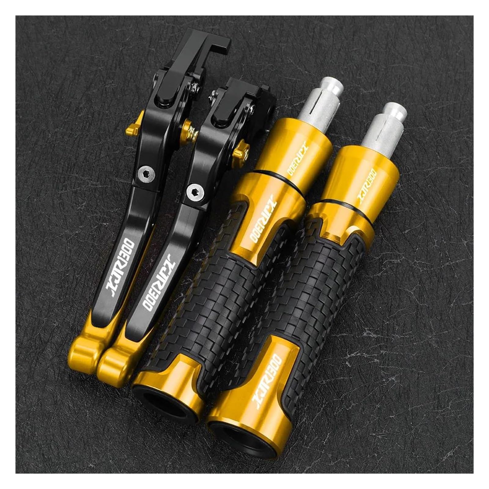 Dla Yamaha XJR1300 XJR 1300 RACER 2004-2016 Uchwyty Motocyklowe, Uchwyty DźWigni(Gold)