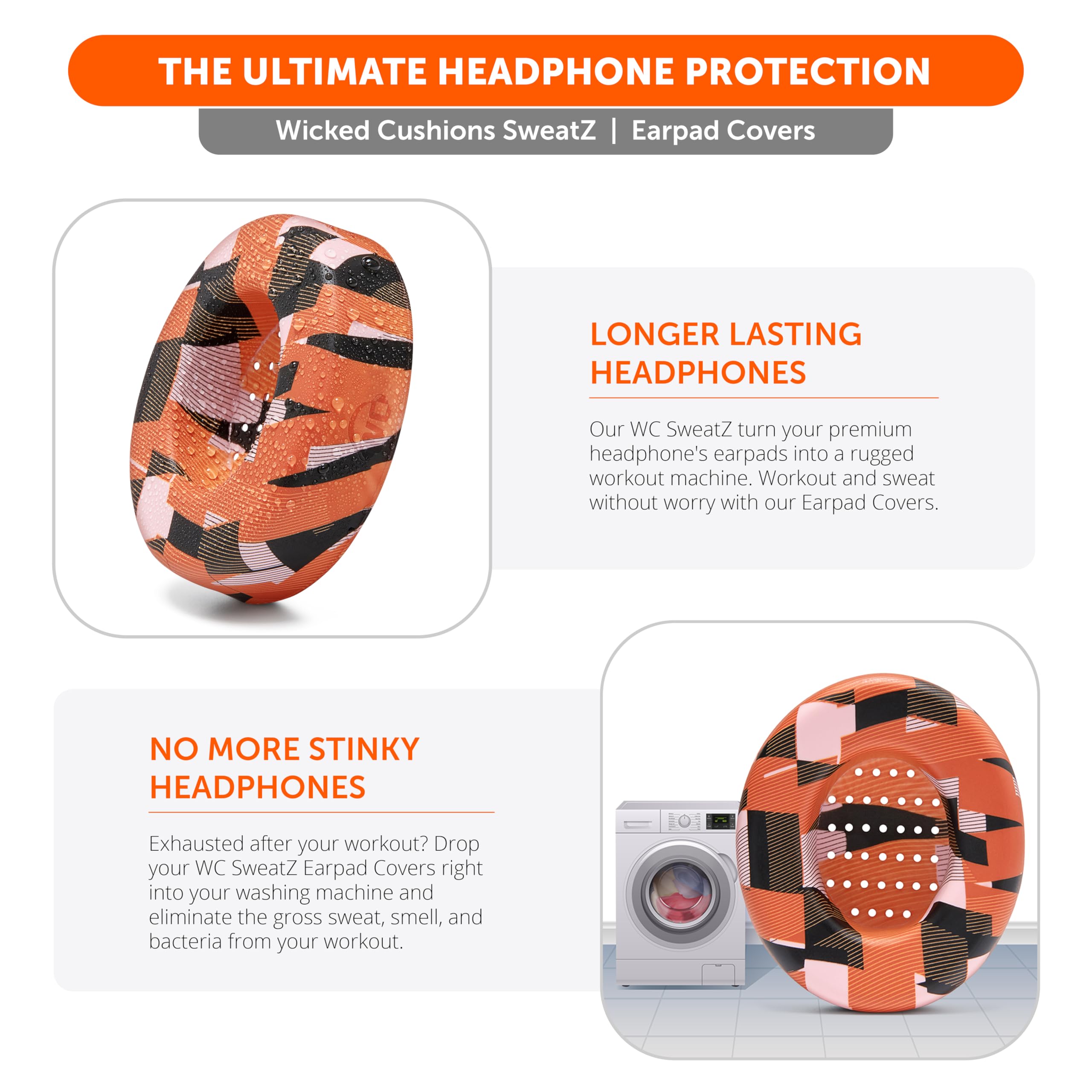WC SweatZ Studio - Patented Earpad Covers for Beats Studio 3 (A1914) & Beats Studio 2 (B0500 /B0501), Made by Wicked Cushions - Image 4