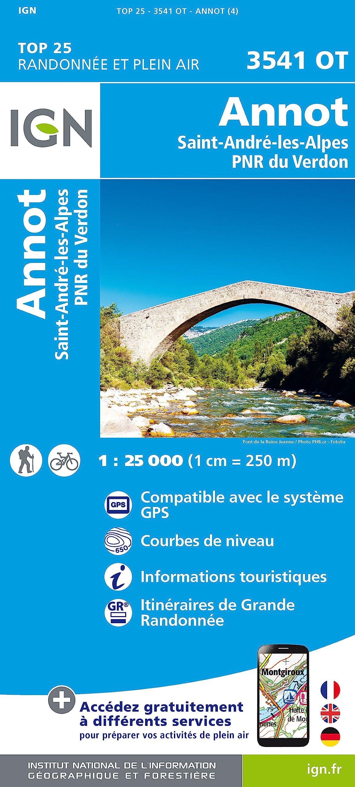 Annot / St-André les Alpes / PNR du Verdon: 3541OT (TOP 25)