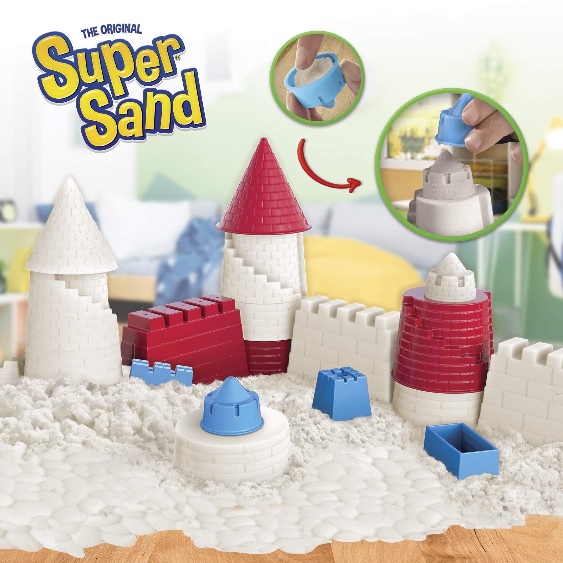 Goliath - Super Sand -Château De Sable - Mallette de Loisirs Créatifs pour Enfants dès 4 ans - Sable Magique - Doux au Toucher - Ne Sèche Pas - Comme de la Pâte à Modeler.
