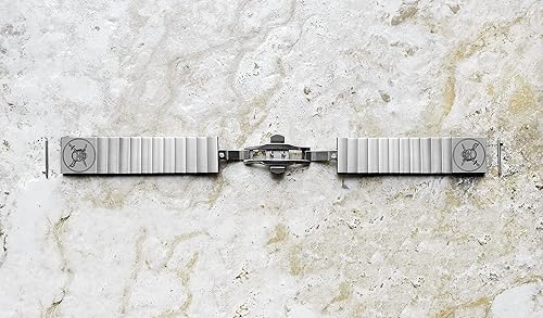 Miniatura 5 de NICKSTON Engraved Band Strap Compatible with Samsung Watch 3 45mm Galaxy Watch 46mm Gear S3 Frontier Classic LTE Silver Stainless Steel Bracelet