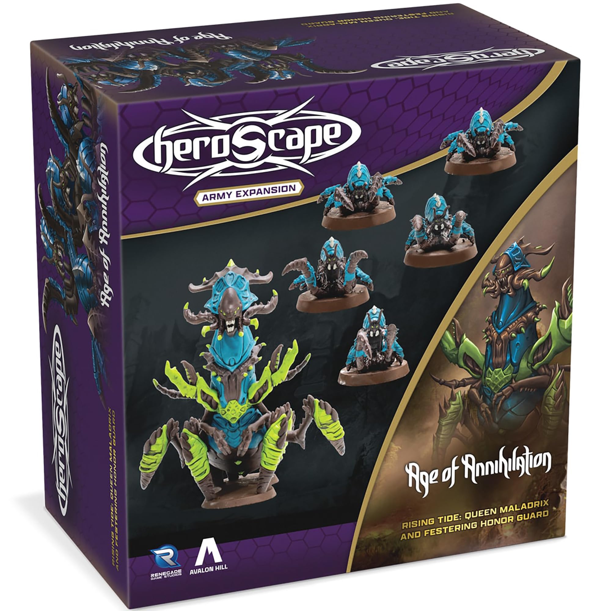 Renegade Game Studios Heroscape: Rising Tide – Queen Maladrix & Festering Honor Guard Army Expansion, Strategic Skirmish Game Add-On, 2-4 Players, 30-90 Minutes — image 1