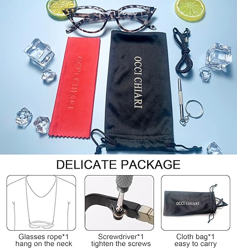 Miniatura 6 de OCCI CHIARI Gafas de lectura Cateye para mujer, elegantes lectores 100, 125, 150, 175, 200, 225, 250, 275, 300, 350