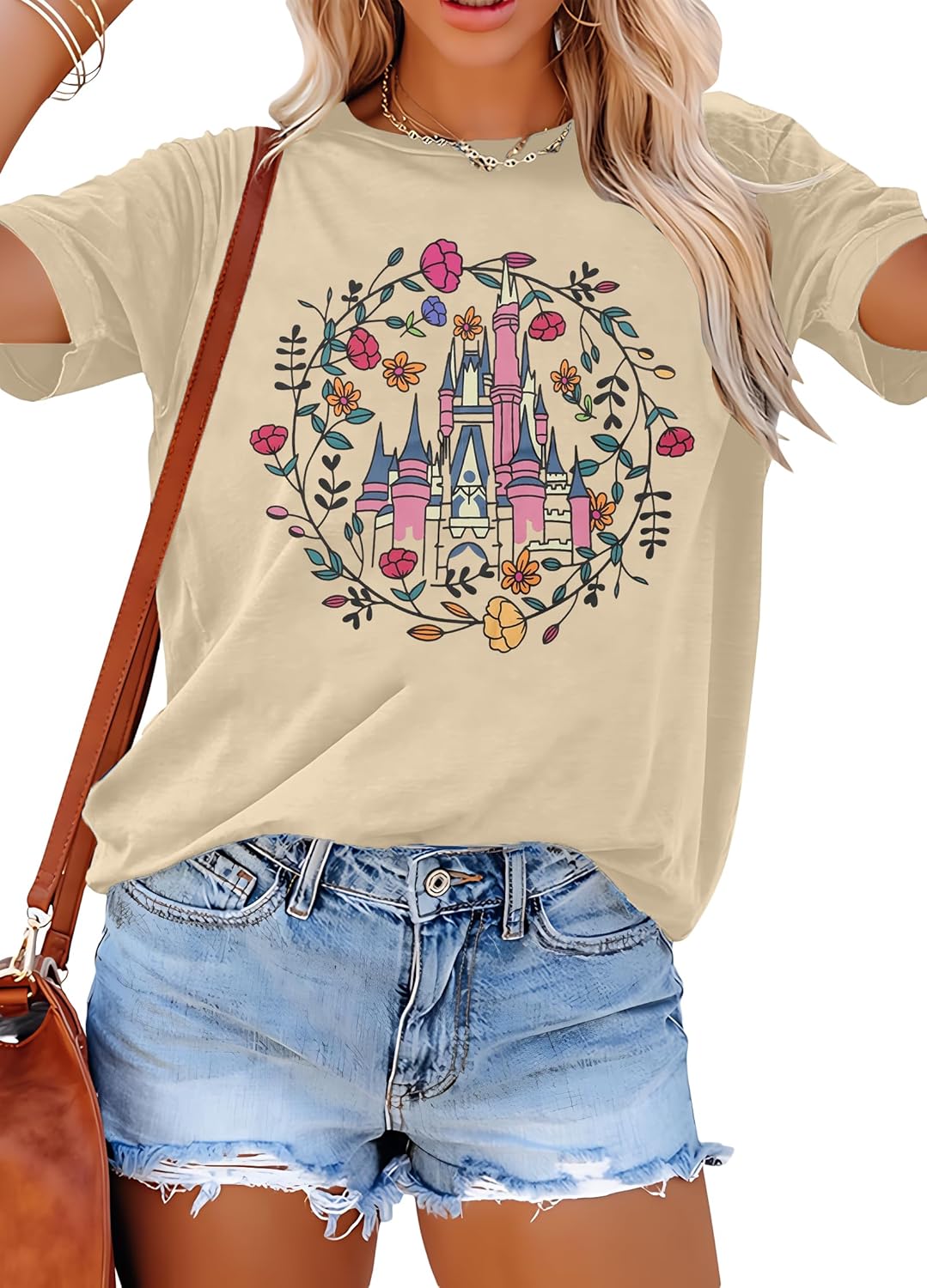 SFHFY Magical Shirt for Women Magic Kingdom T Shirt Family Vacation Tee Castle Fairy Tale Graphic Short Sleeve Tops