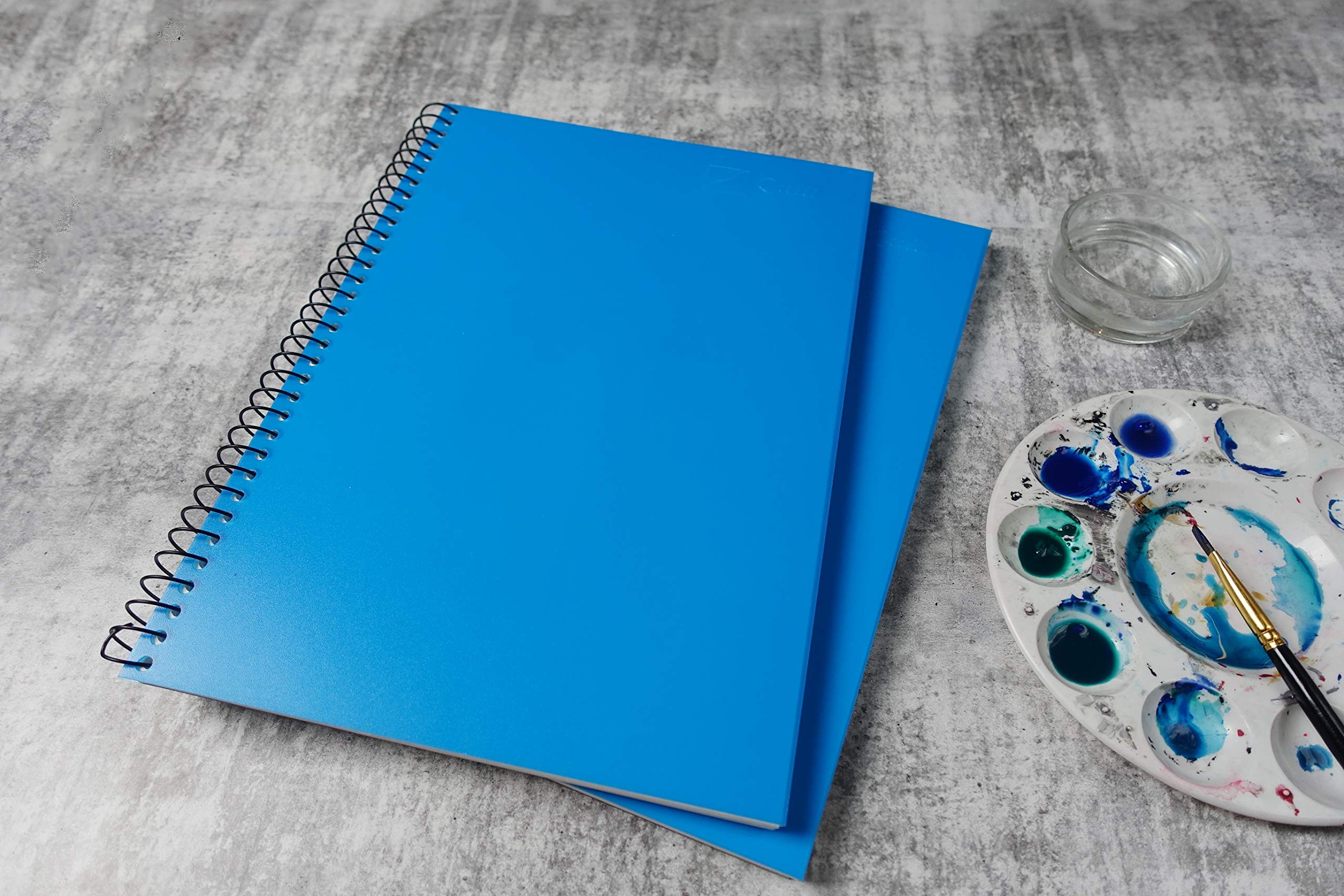Quill, Diario de arte visual, 110 g/m², polipropileno, A4, 120 páginas, color azul marino