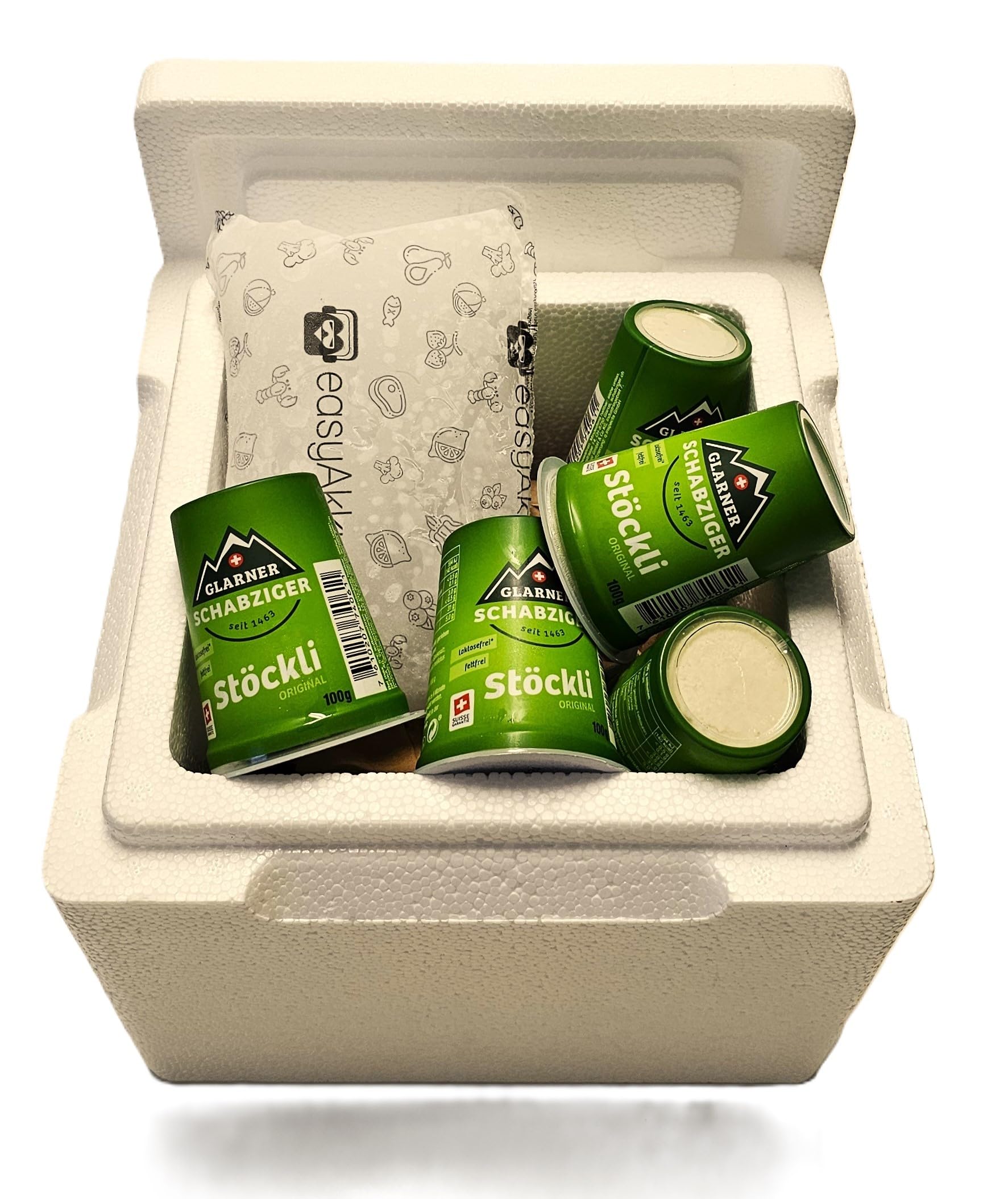 Swiss Schabziger Stöckli fettarmer Käse Schweizer Reibekäse 5x100g KÜHLVERSAND