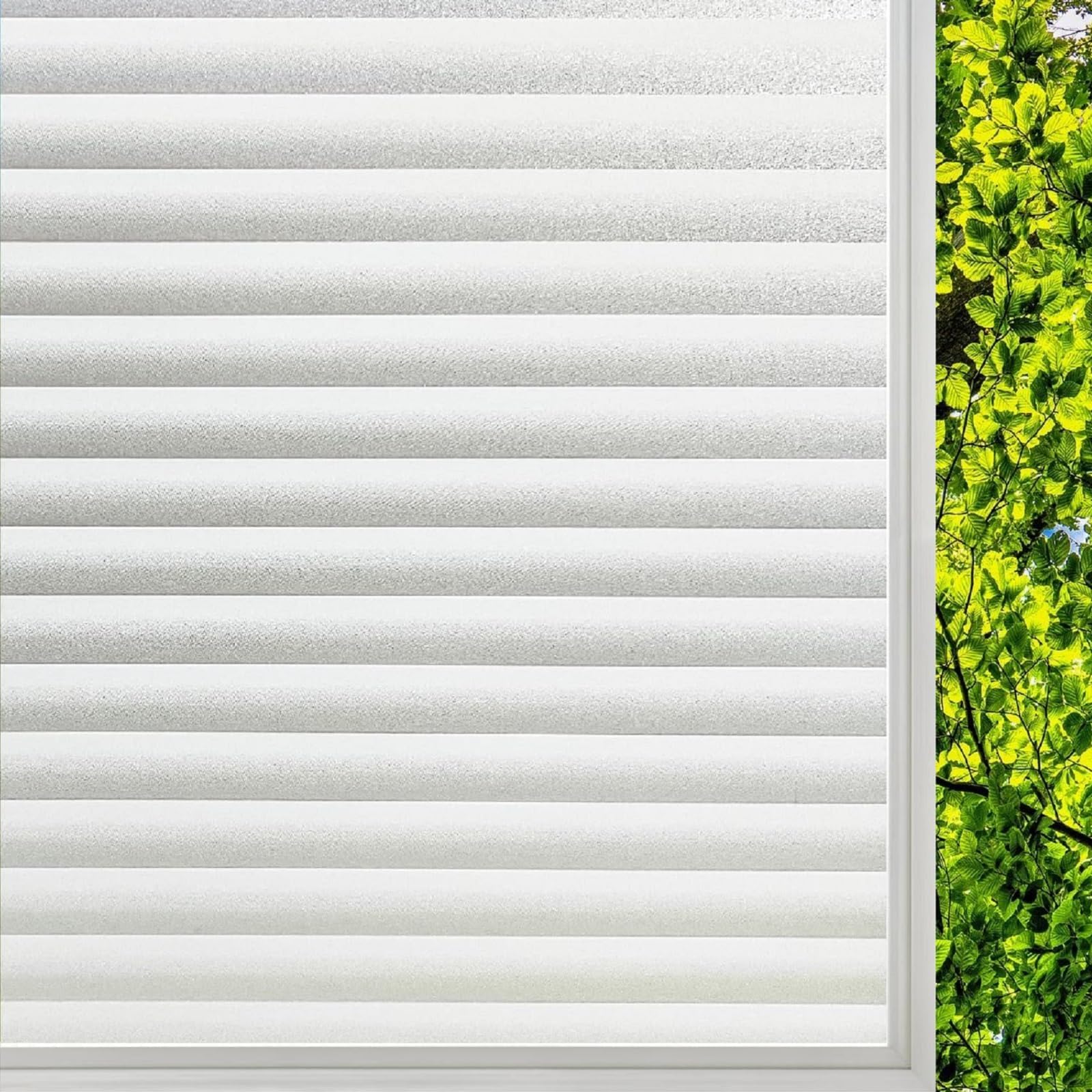 DARUITE Fensterfolie Blickdicht Milchglasfolie Selbstklebend Sichtschutzfolie Non-Klebefolie Fenster Sichtschutz Fensterfolien Folie Fenster Sichtschutz