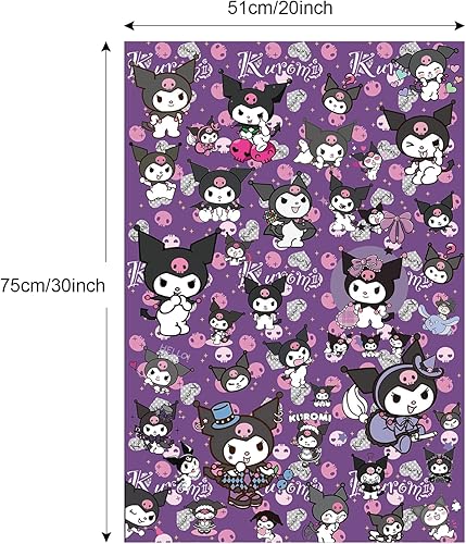 Miniatura 2 de Kuromi - Paquete de 5 hojas de papel kraft de 20 x 30 pulgadas, juego de papel kraft de alta calidad y duradero para niños, almacenamiento de