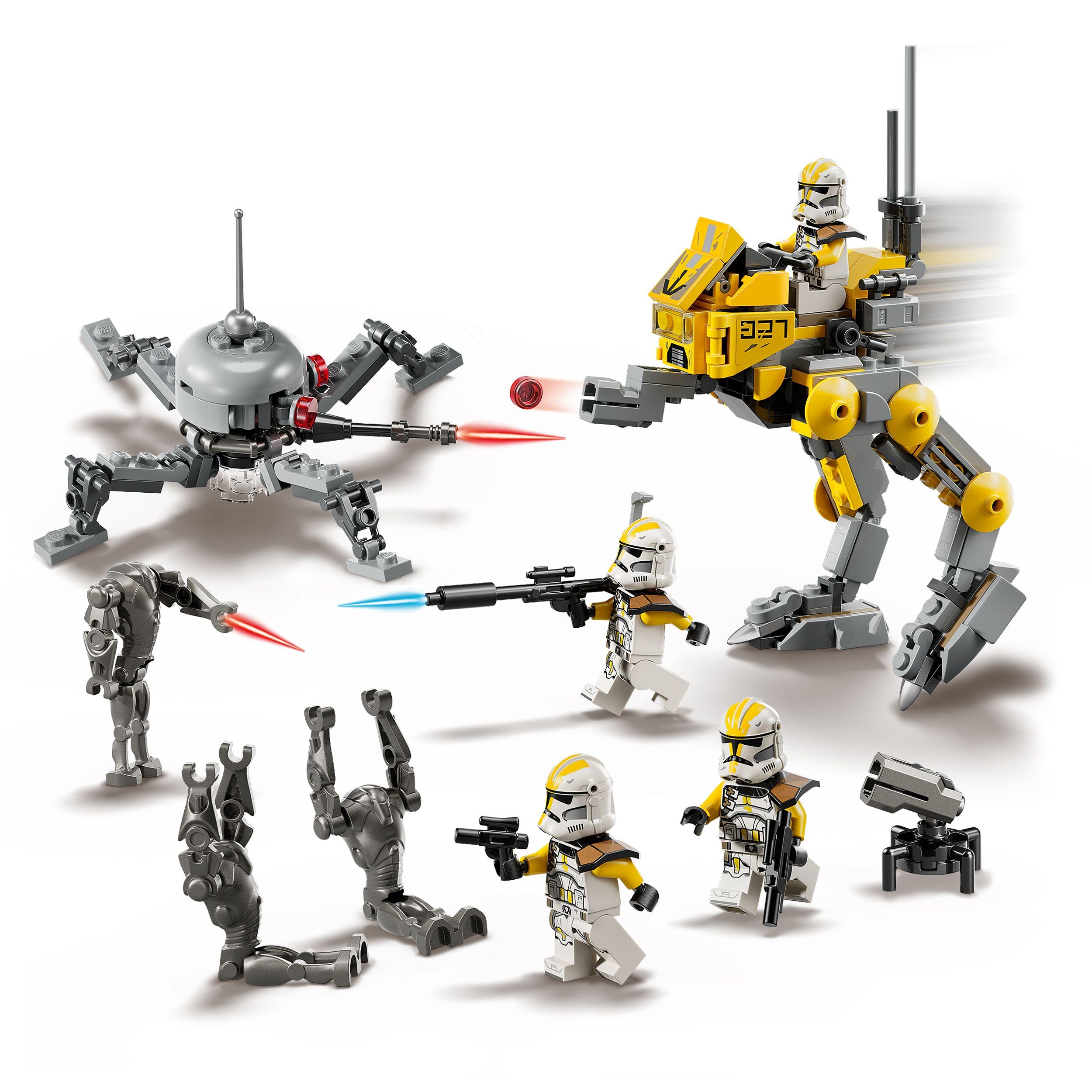 Visiter la boutique LEGO LEGO Star Wars 75431 La Revanche des Sith Pack de Combat du 327ème Corps d'Armée - Jouet Collector - 4 Minifigurines, 3 Figurines de Droïdes de Combat & 1 AT-RT - Cadeau pour Garçon ou Fan dès 7 Ans in use