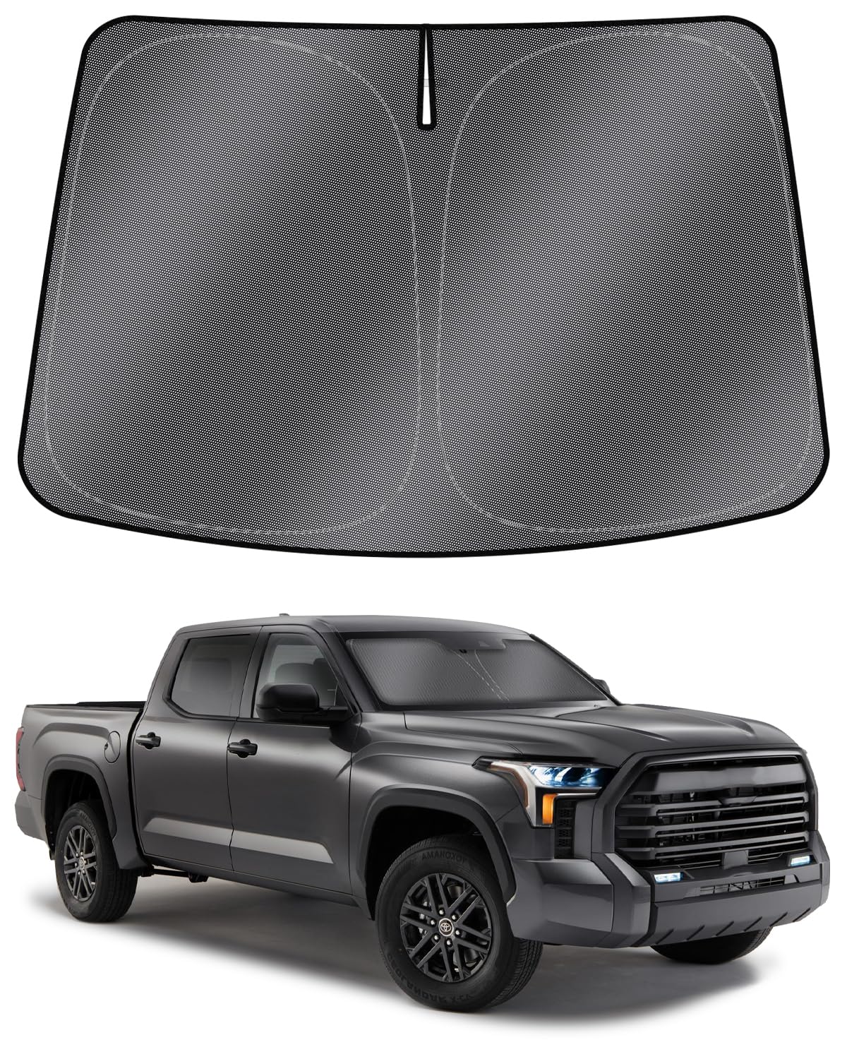Mixsuper Liner Windshield Sun Shade for Toyota Tundra 2022-2025 2026 Windshield Sunshades for Tundra Accessories Front Window Sun Shades Cover