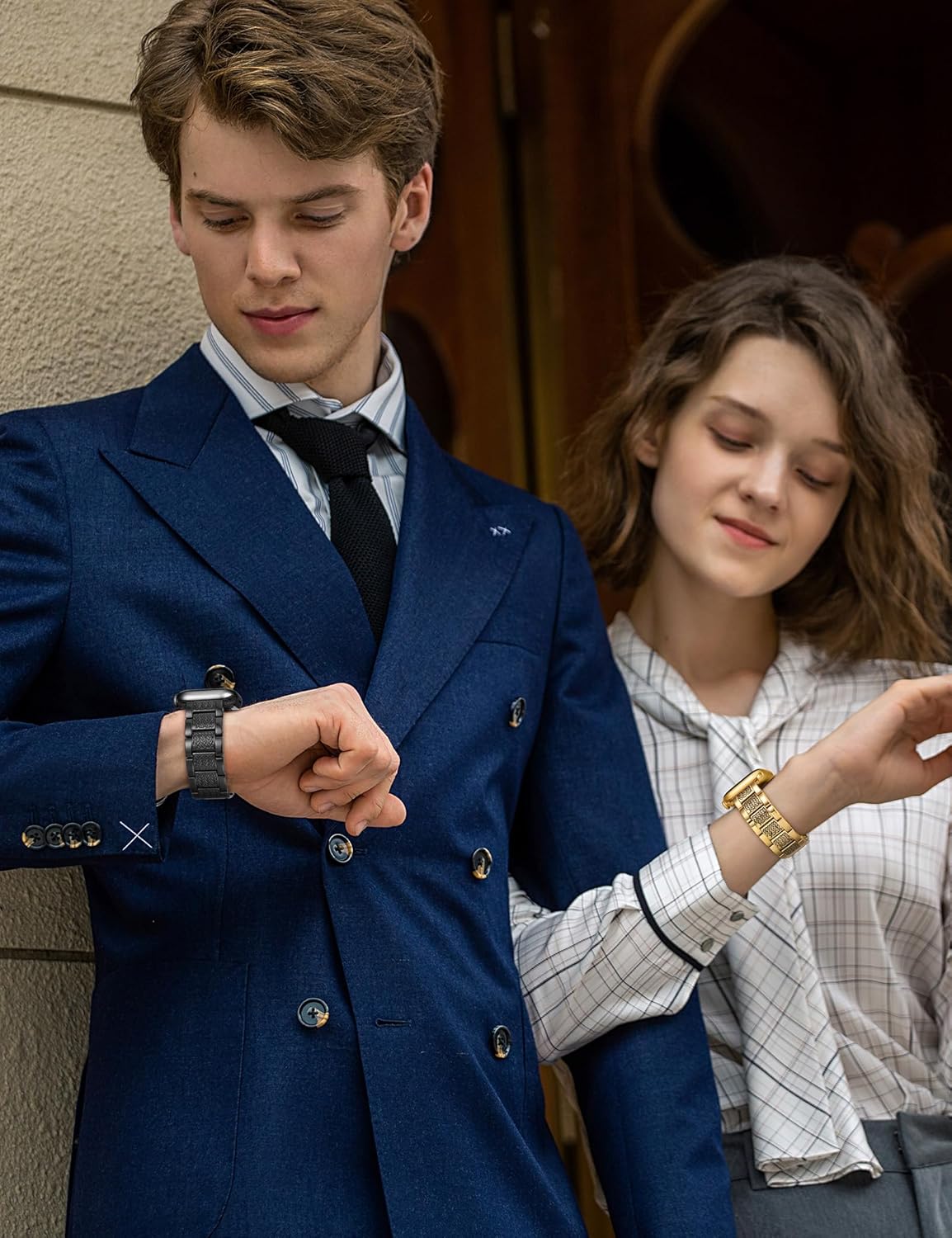 Wearlizer Stainless Steel Band Compatible with Apple Watch Band 49/46/45/44/42/41/40/38mm Men Women, Zigzag Weave Durable Metal Strap for iWatch Series 11 10 9 8 7 6 5 4 3 SE/Ultra 3 2 1 - Image 5