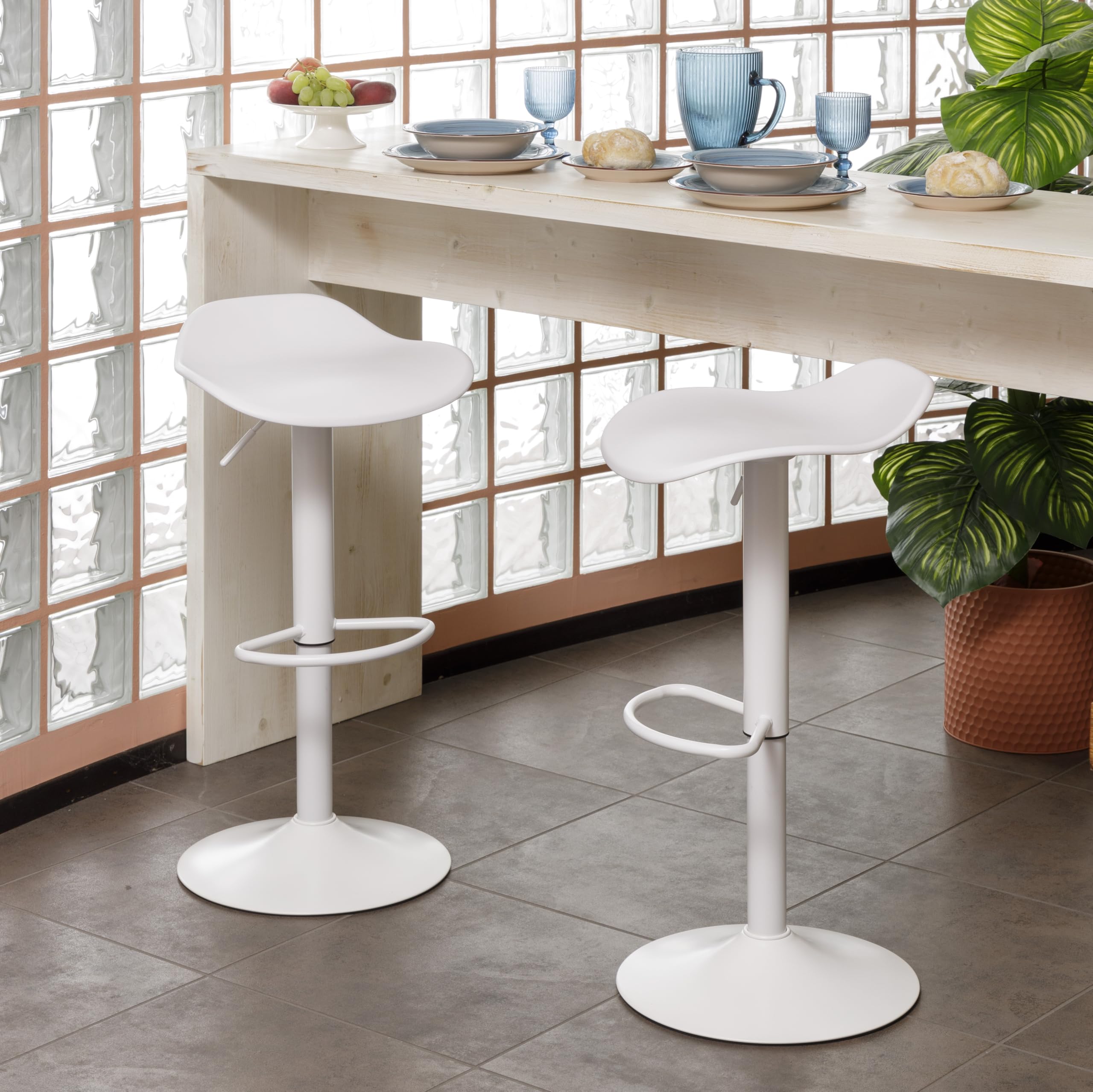 Bancone Bar DecHome Set Sgabelli Da Bar Girevoli Con Altezza