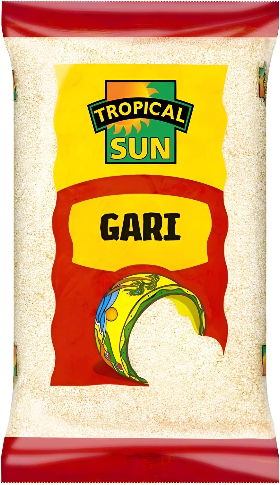 Tropical Sun Gari White 5kg, Premium Gluten Free Cassava Granules for Authentic West African Cooking, Traditional Gari Flour Ideal for Eba, Gari Foto & Soakings, Long Shelf Life
