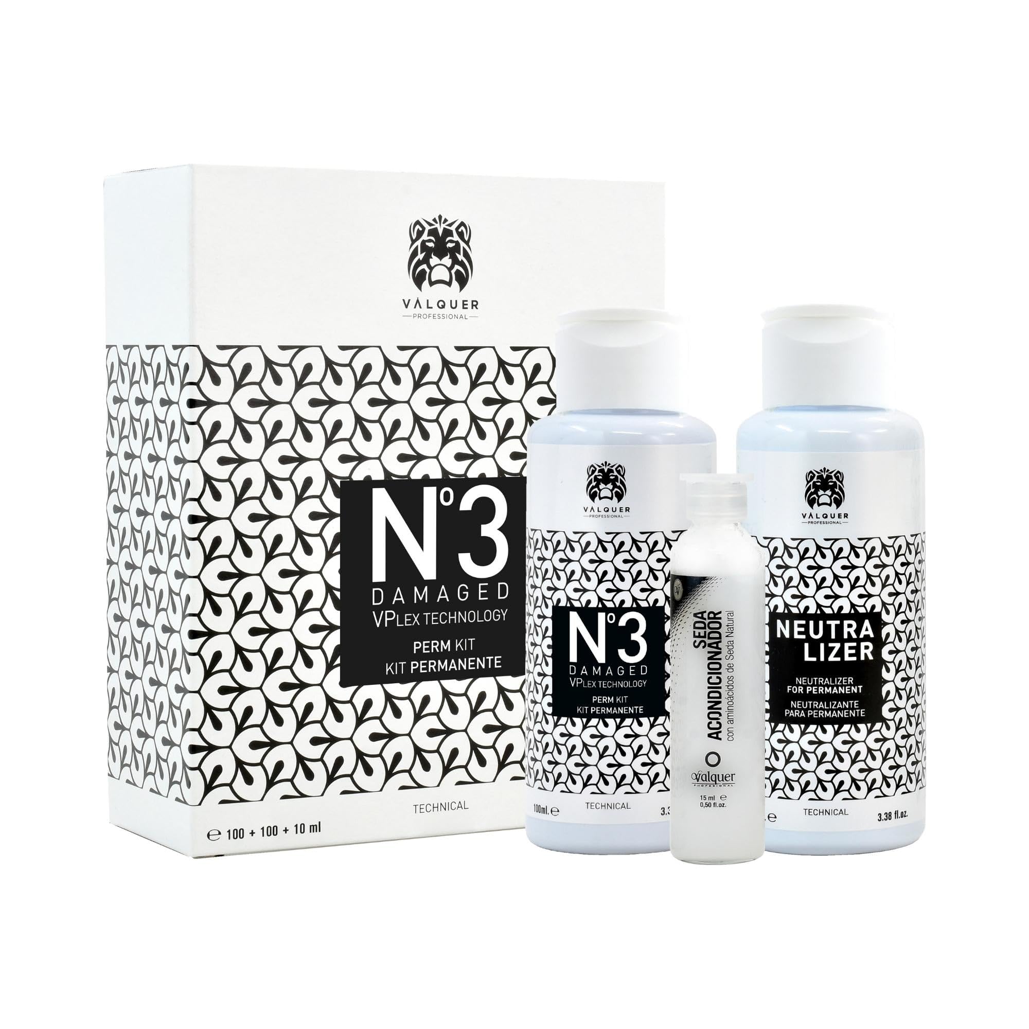 Válquer Kit pour permanent No 3 (brossés) 100 + 100 + 10 ml