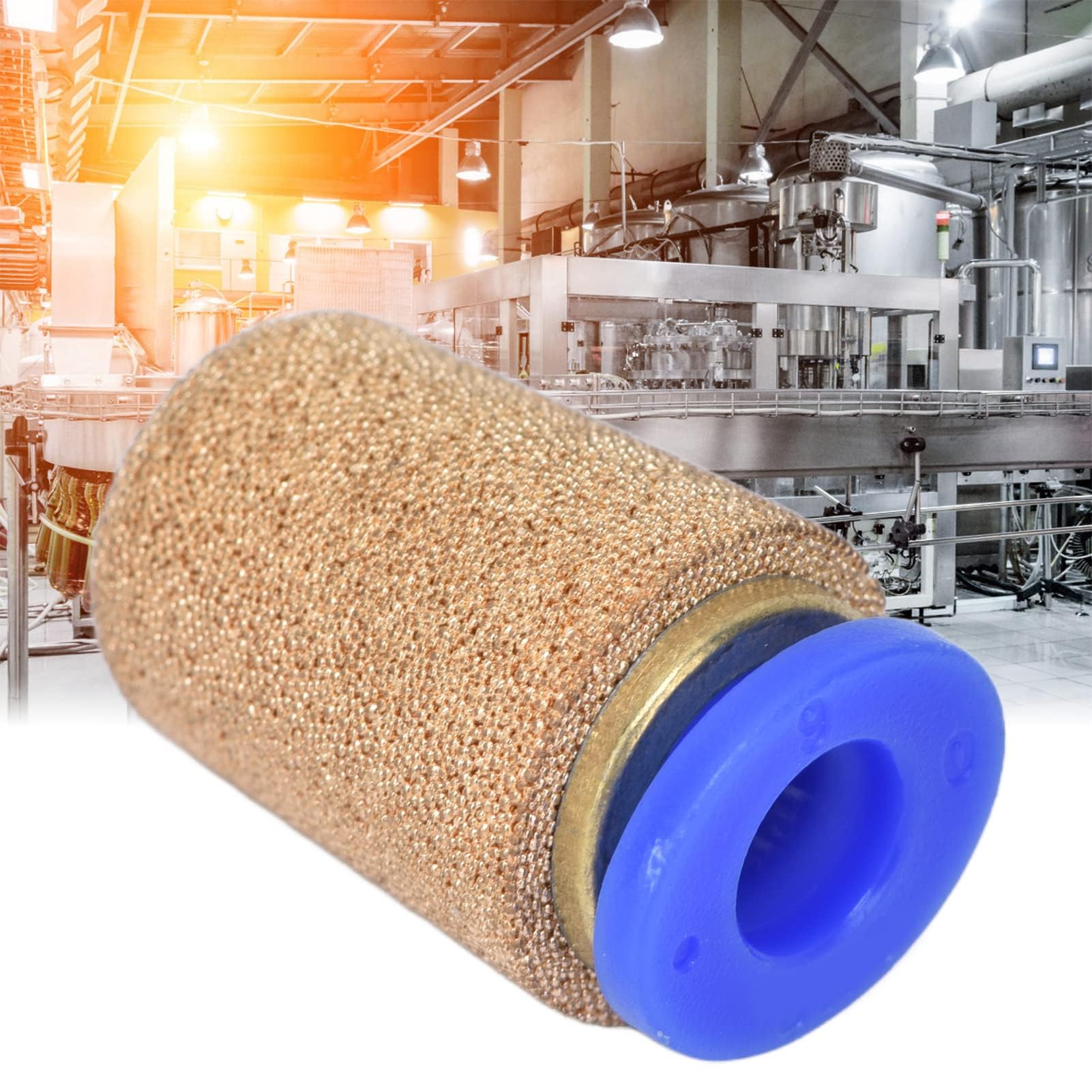 Silenziatori pneumatici 5 pezzi PSF-6 ottone per valvole aria compressa