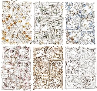 120Pcs Baroque Relief Corner Paper Embellishments, Retro Ornamental Fram...