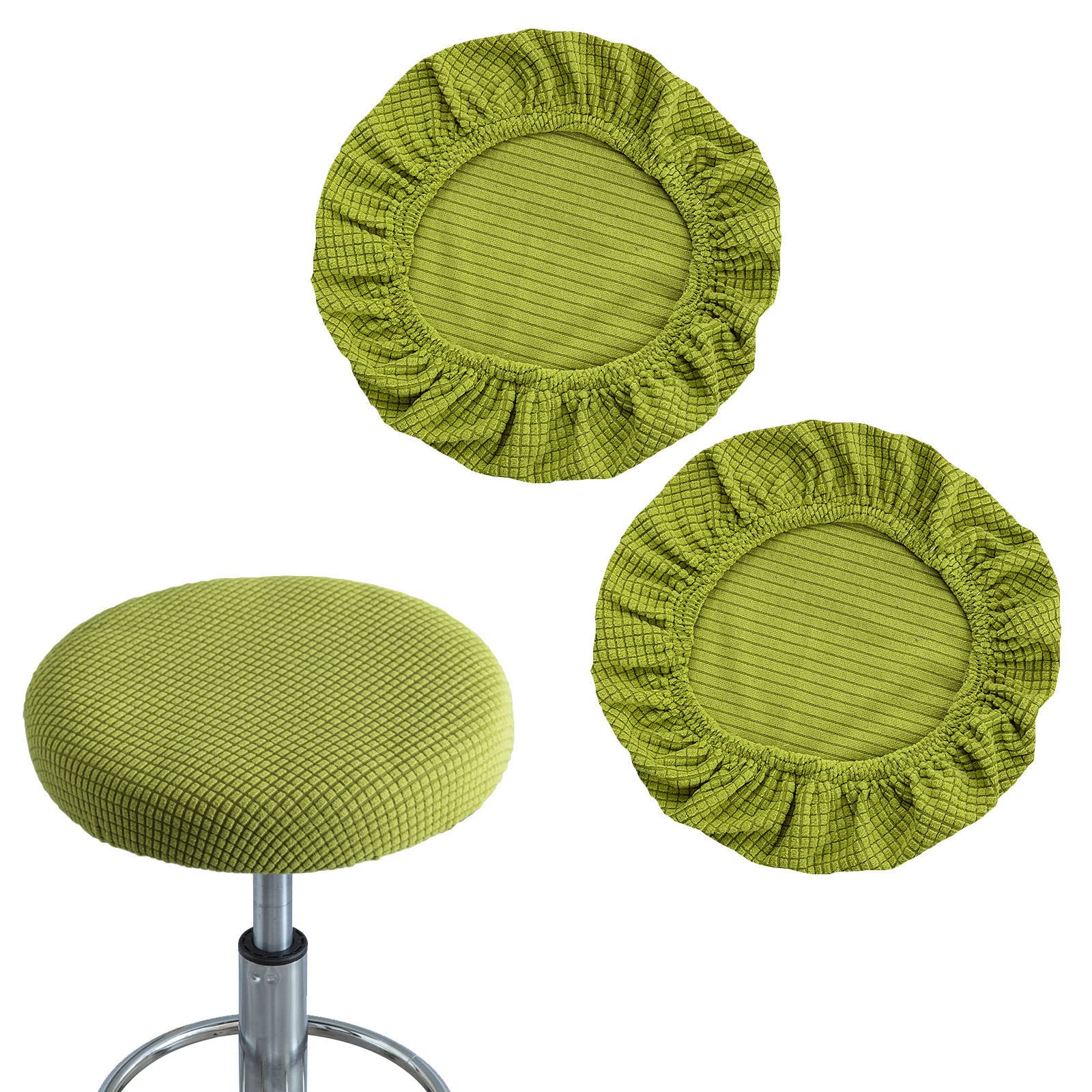 Warmhm Coprisedile per Sgabelli da Bar Rotondi 30 CM Elastico Morbido Fodera Protettiva Riutilizzabile per Sedie da Ristorante e Banchetti Coprisedia Rotondo Resistente e Facile da