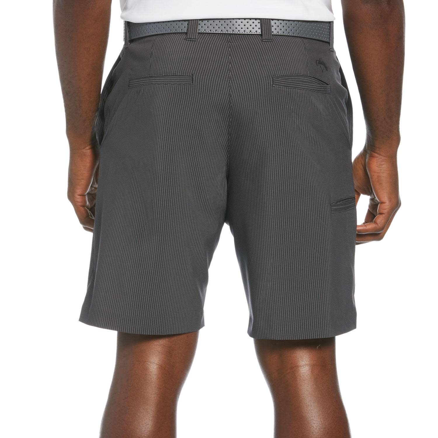 Callaway Golf Performance Texture Shorts | Flat Front Shorts for Men |Golf Shorts Men |Men's Shorts Casual | Slim Fit Shorts - Charcoal Caviar 38