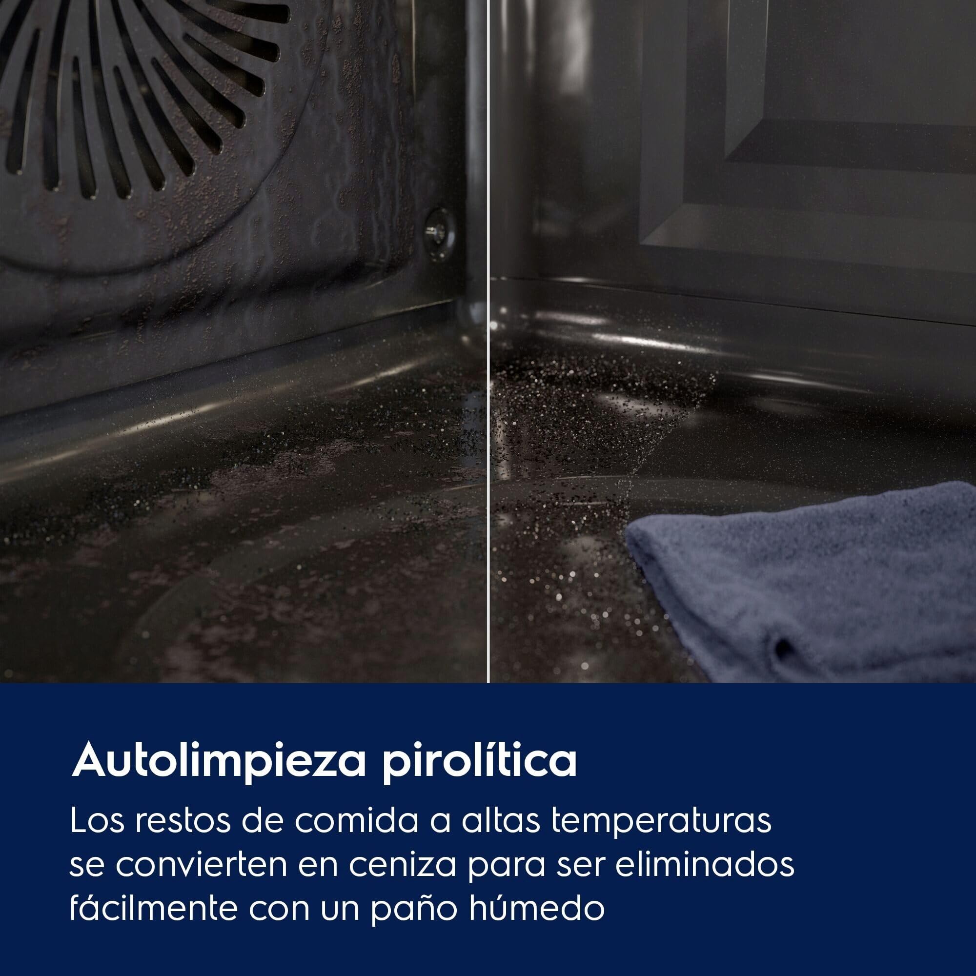 Electrolux EOC6P77X Horno Multifunción a vapor con Limpieza Pirolítica, 11 funciones, 45 programas automáticos, Cocción Uniforme multinivel, Sonda Térmica, Calentamiento Rápido, Display LED, Inox, A+