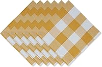 Vista 10 de DII Buffalo Check Collection - Juego de manteles individuales clásicos de granja, 13x19, naranja y negro, 6 piezas