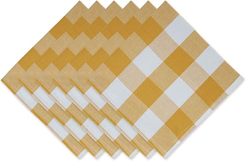 Miniatura 10 de DII Buffalo Check Collection - Juego de manteles individuales clásicos de granja, 13x19, naranja y negro, 6 piezas Naranja y negro,Rojo y