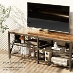 55 inch TV Stand with 3-Tier Storage Shelves, Entertainment Center, TV Console Table for Living Room, Bedroom (Brown)