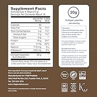 Vista 6 de Vital Proteins Suplemento de colágeno en polvo alimentado con pasto (tipo I, III) para piel, cabello, uñas, articulaciones, colágeno hidrolizado