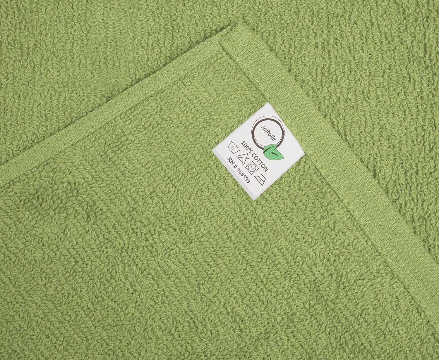 Salon Towels – Pack of 24 (16"x27") 100% Cotton Ring Spun (Not Bleach Proof) Ultra Soft, Highly Absorbent Hand Towels – Bulk for Spa, Gym & Salon (Sage Green)