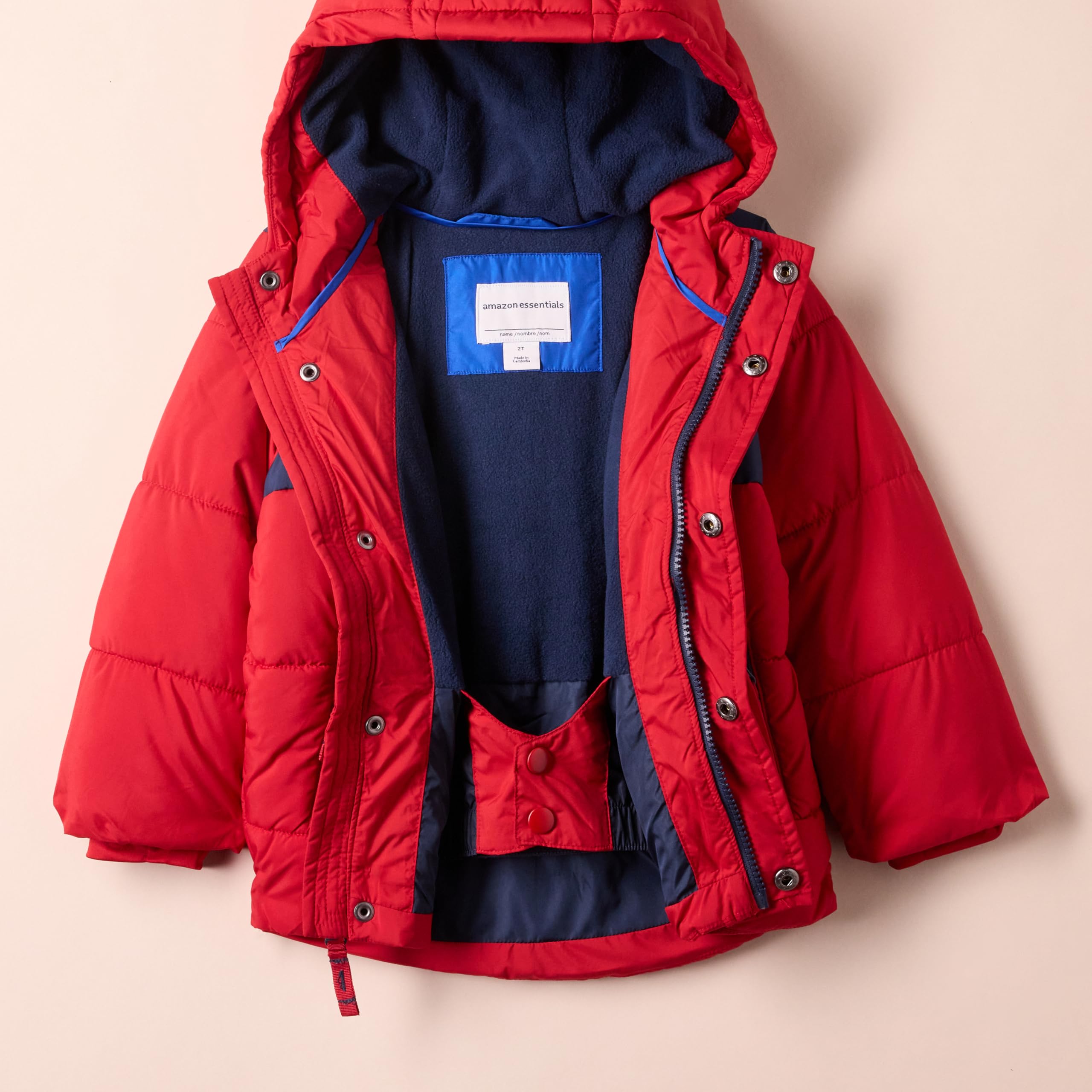 Amazon Essentials Piumino Pesante con Cappuccio Bimbi, Bambini e Ragazzi