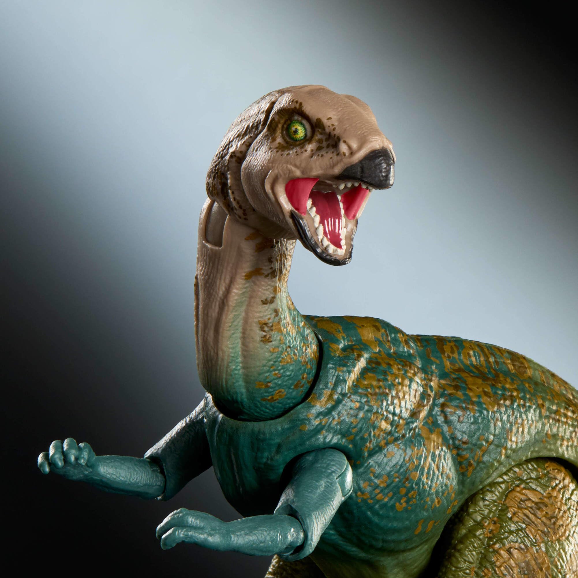 Mattel Jurassic World Hammond Collection Figura Dryosaurus | Figura premium coleccionable con ojos realistas, 17 puntos de articulación y mandíbula intercambiable, JKM92
