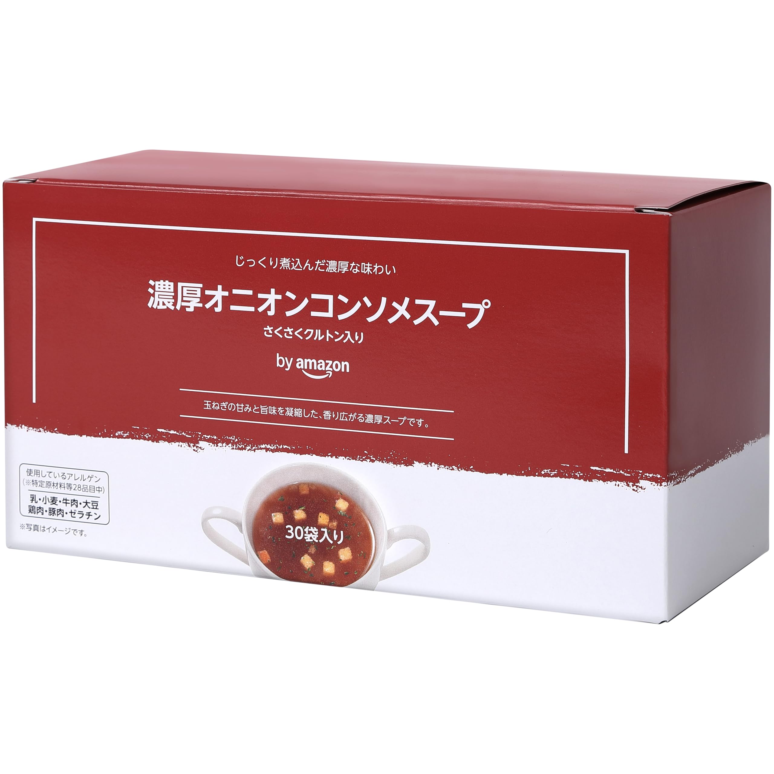 by Amazon 濃厚 オニオンコンソメスープ クルトン入り 30袋