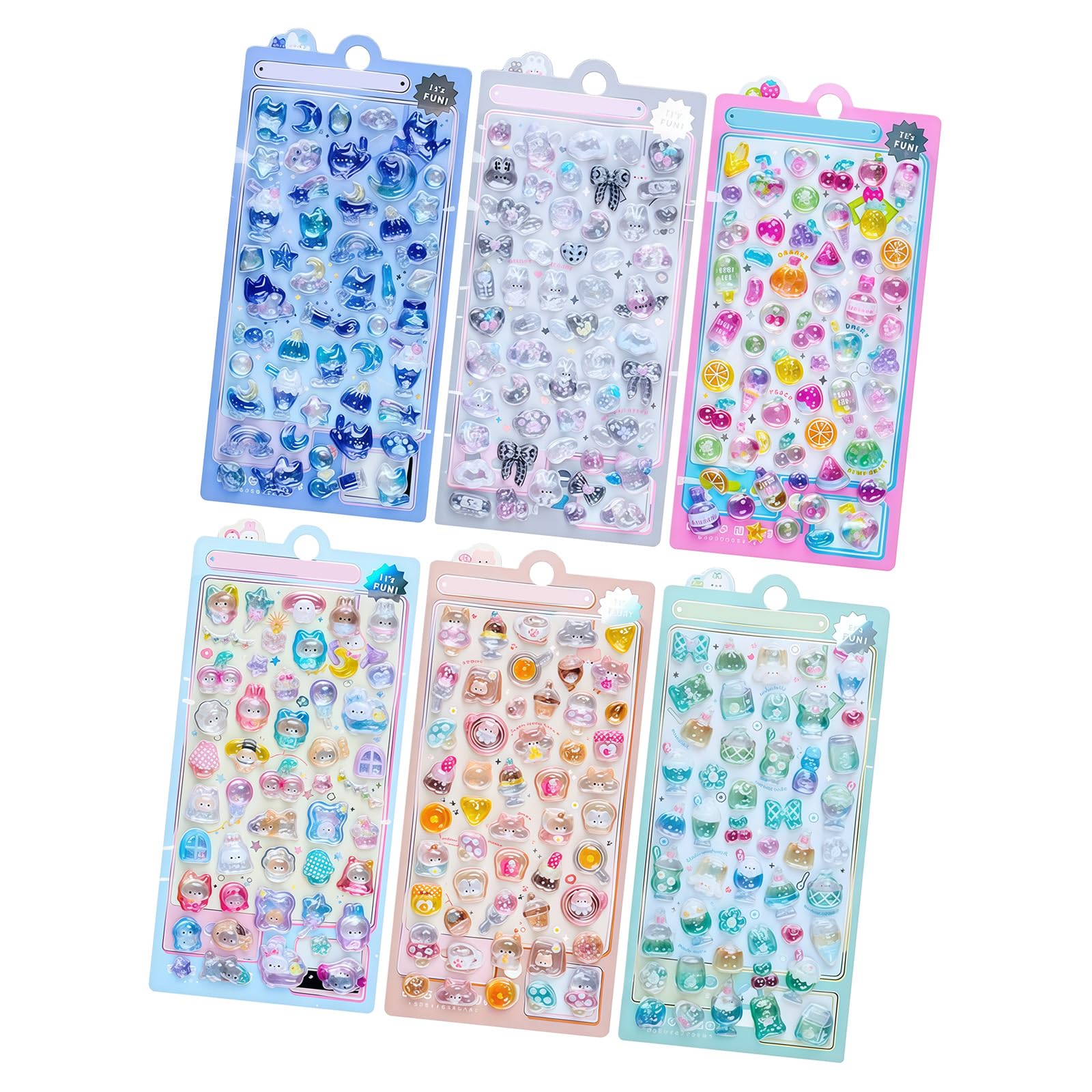 Puffier Sticker Adorable Decorative Stickers Scrapbooking Journal Notebook Phone Case for Scrapbooks for Scrapbooking