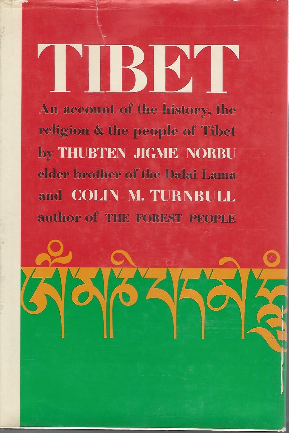Tibet Thubten Jigme Norbu, Colin M. Turnbull Books