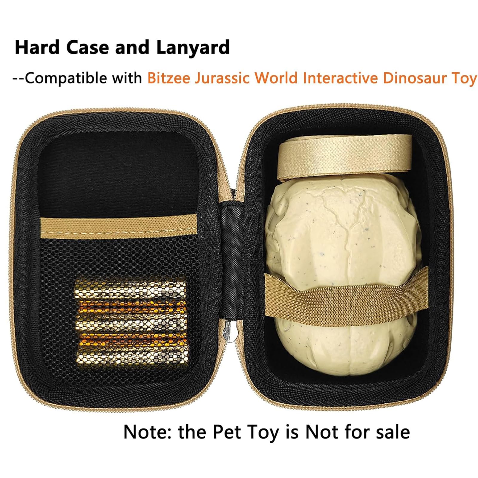 BCWGION Coque Rigide de Protection et Dragonne Compatible avec Bitzee Jurassic World Interactive Dinosaur Digital Pets
