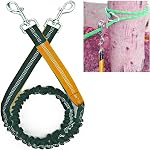 Reflective Bungee Dog Leash Extension Attachment with Double Swivel Clips, Shock Absorbing Lead for Small/Medium/Large Dogs (red, 4ft for 150lbs)