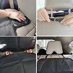 MORROLS Car Seat Protector, 1 Pack Seat Protector Carseat with Thickest Padding, Baby/Pets Car Seat Protector for Child Car Seat-Mesh Pockets-Waterproof-Universal Size(Black)