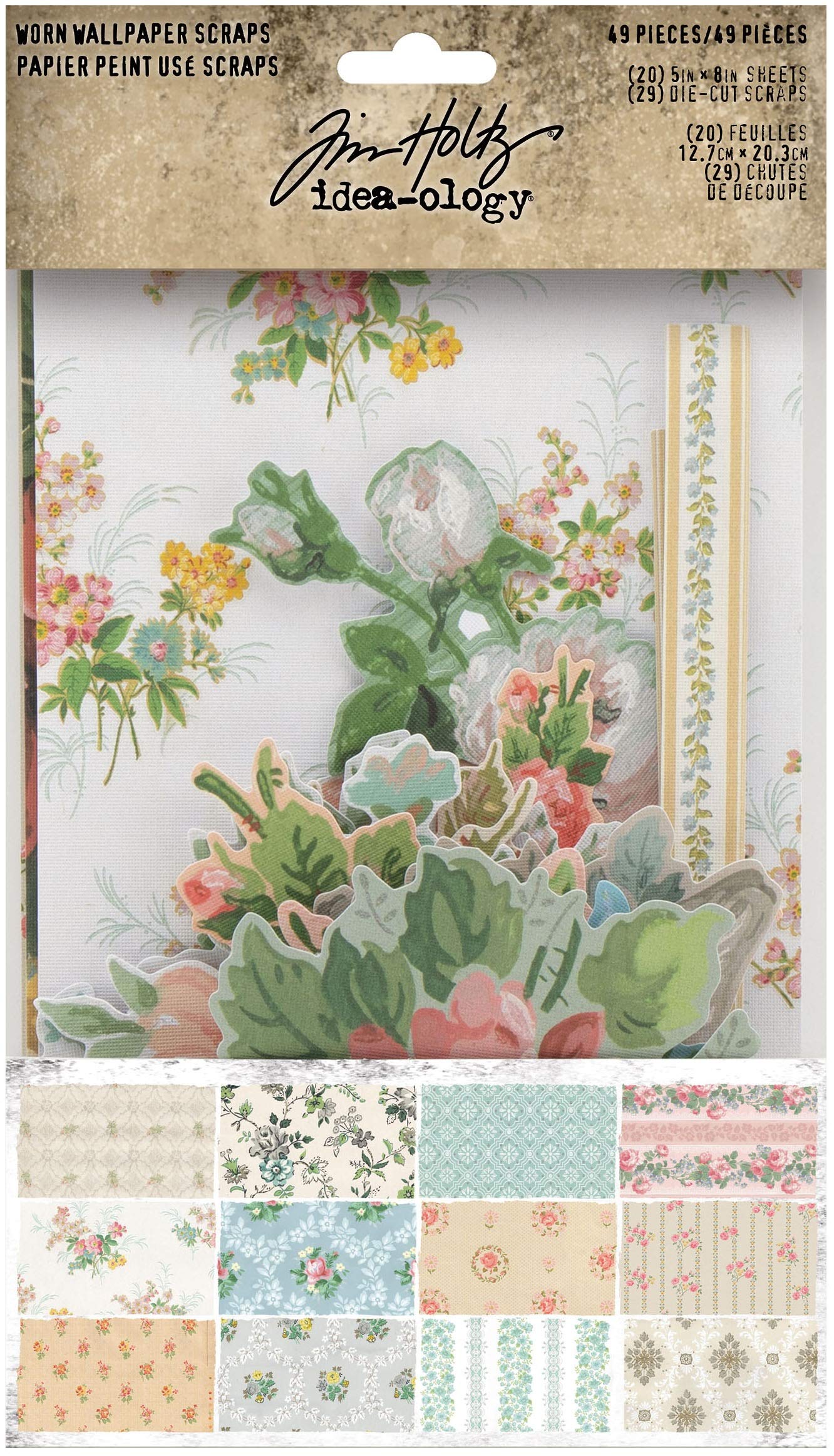 Idea-ology Tim Holtz Worn Wallpaper Scraps