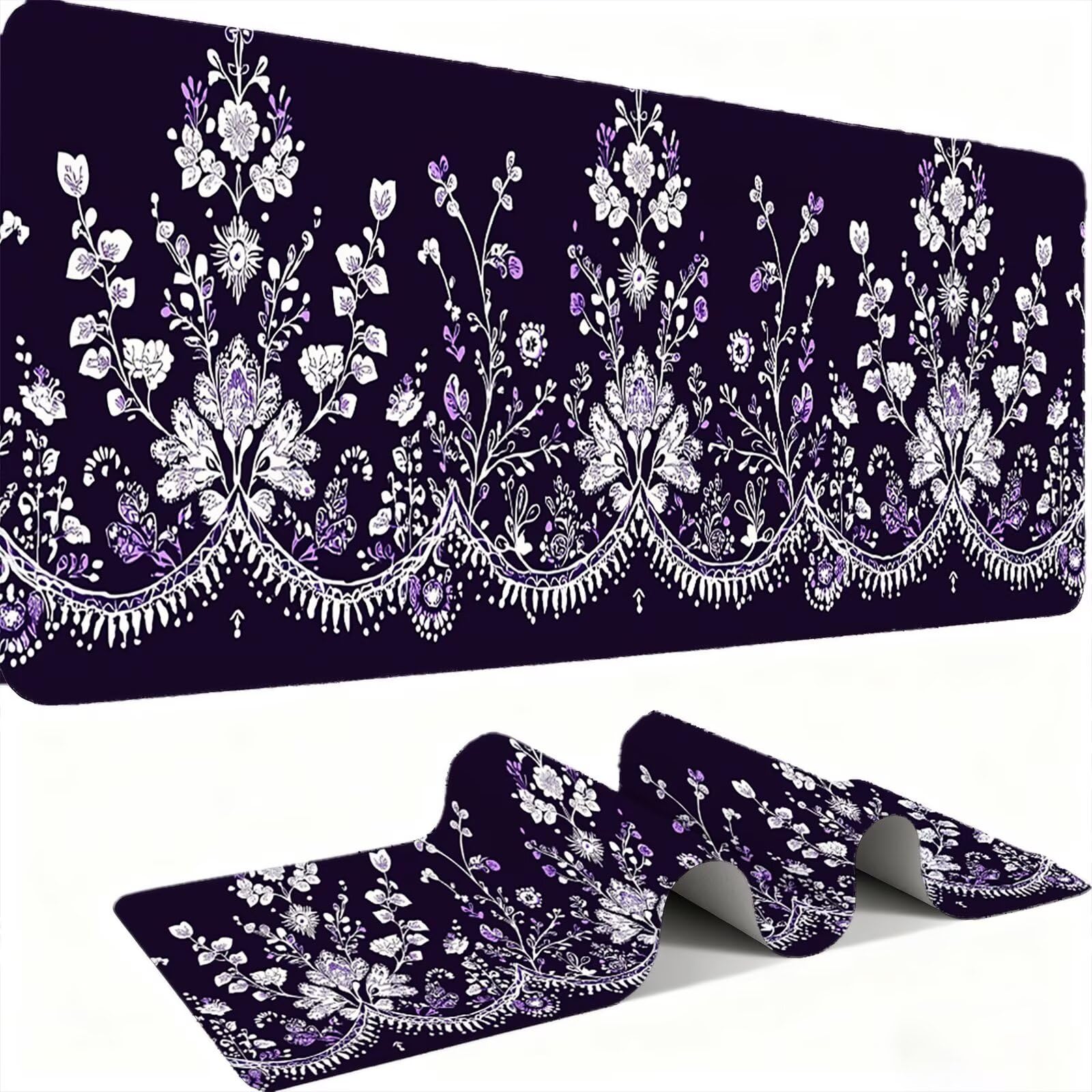 Podkładka pod mysz 1200 x 600 mm Podkładka pod mysz dla graczy, bardzo cienka podkładka na biurko, antypoślizgowa gumowa podstawa, zmywalna, ulepszona precyzja do komputera, komputera, pracy