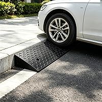 Vista 2 de Nisorpa - Rampa de bordillo de goma, rampa lateral de 2" de elevación, rampas de carga resistentes con capacidad de 22000LBS/10T, rampas de bordillo