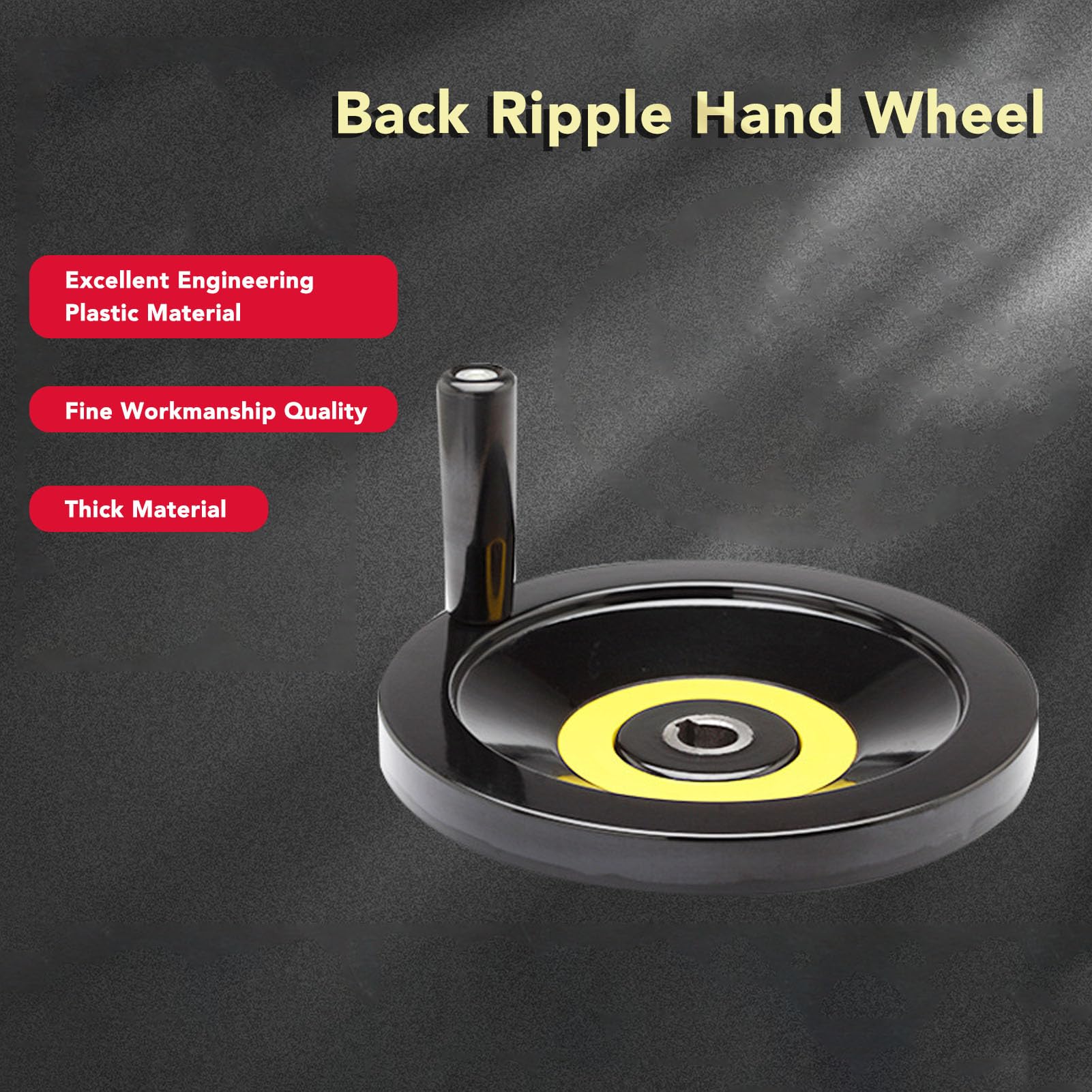 Agatige Lathe Handwheel Machine Tool, Round Three Hand Wheel, Milling Machine Lathes Grinders with Revolving Knob Handle for Milling Machine Lathe Drill Press Tailstock Liquid Filling Equi