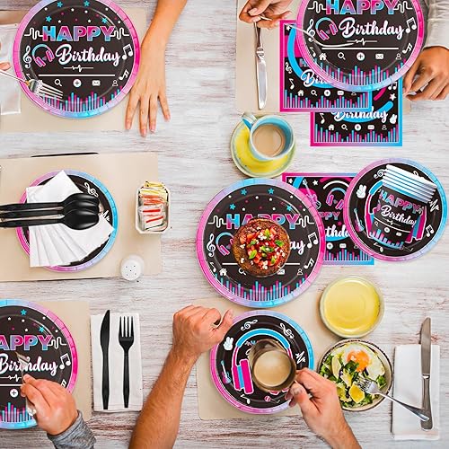 Miniatura 5 de Suministros para fiesta de cumpleaños de construcción, juego de suministros para fiestas de construcción, incluye platos, servilletas, cubiertos