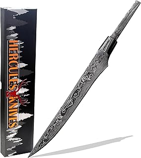 Custom Hand Forged Damascus Steel Blank Blade Fillet Knife Fisherman's Fillet Knife Forged Bolster Damascus Billet Bar Handmade Knife Making Supply - Hercules Knives