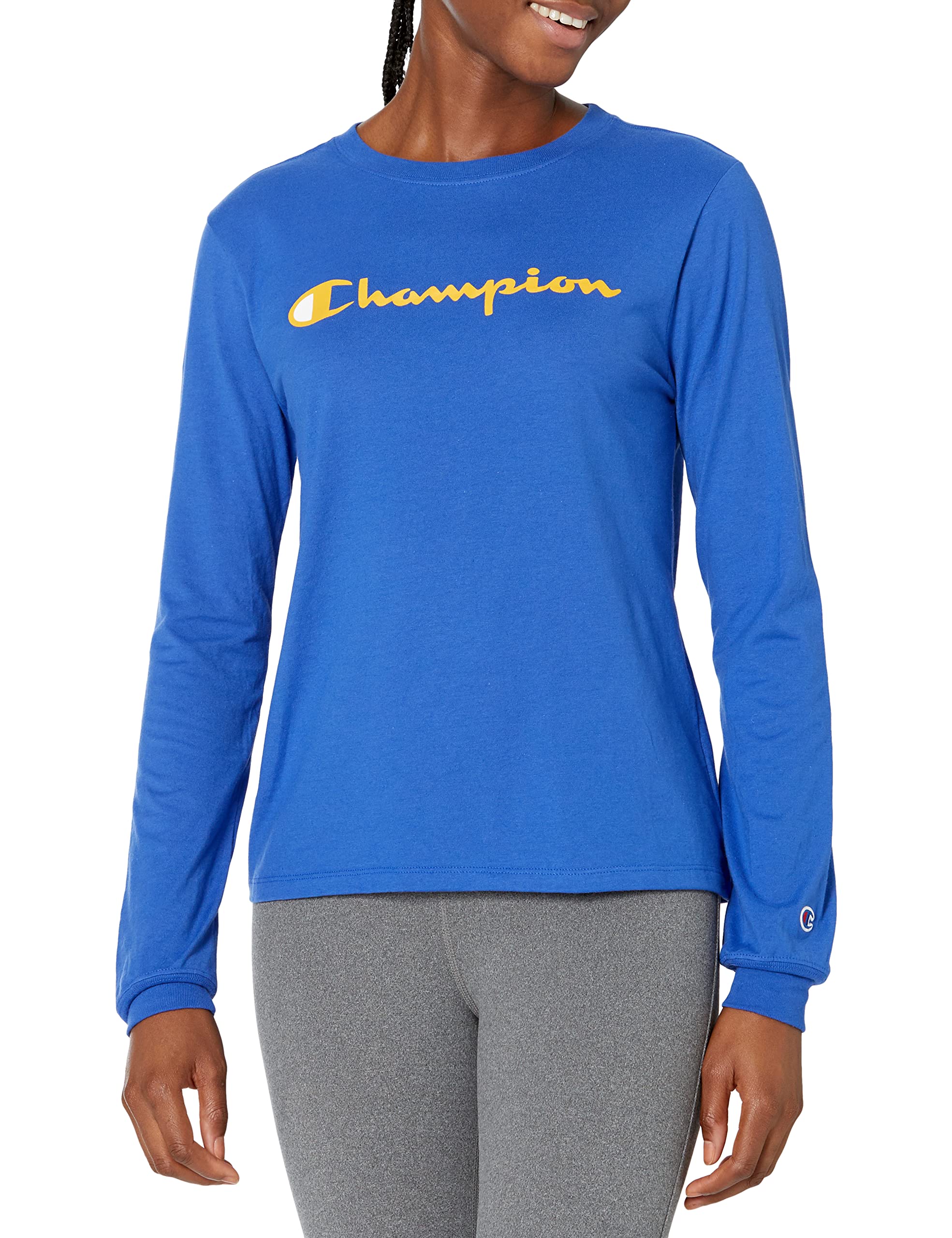 Champion Womens Classic Long Sleeve Tee Script Logo Desertcart INDIA