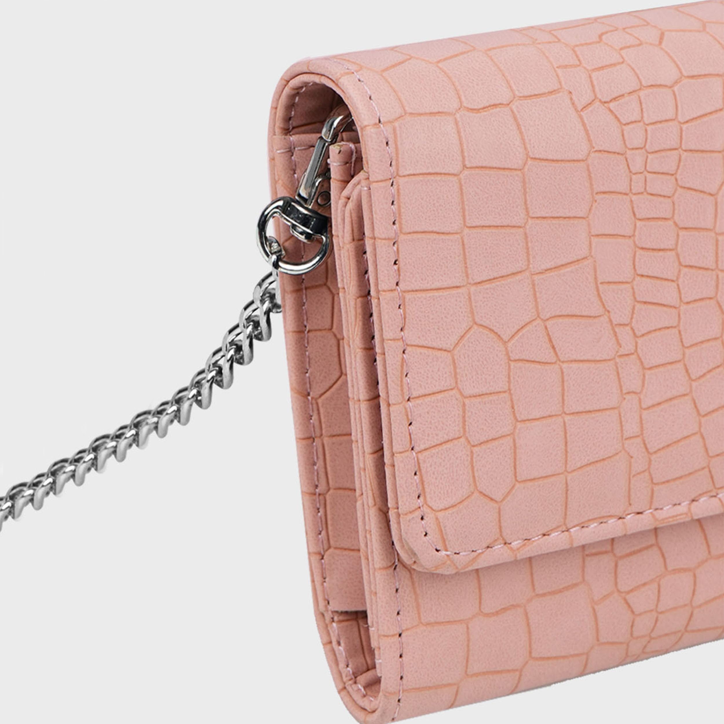 The Wallet Store Croco Design Sling Bag - Beige